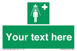 Custom Safety Shower Sign